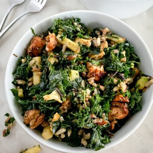 Kale and wild rice salad