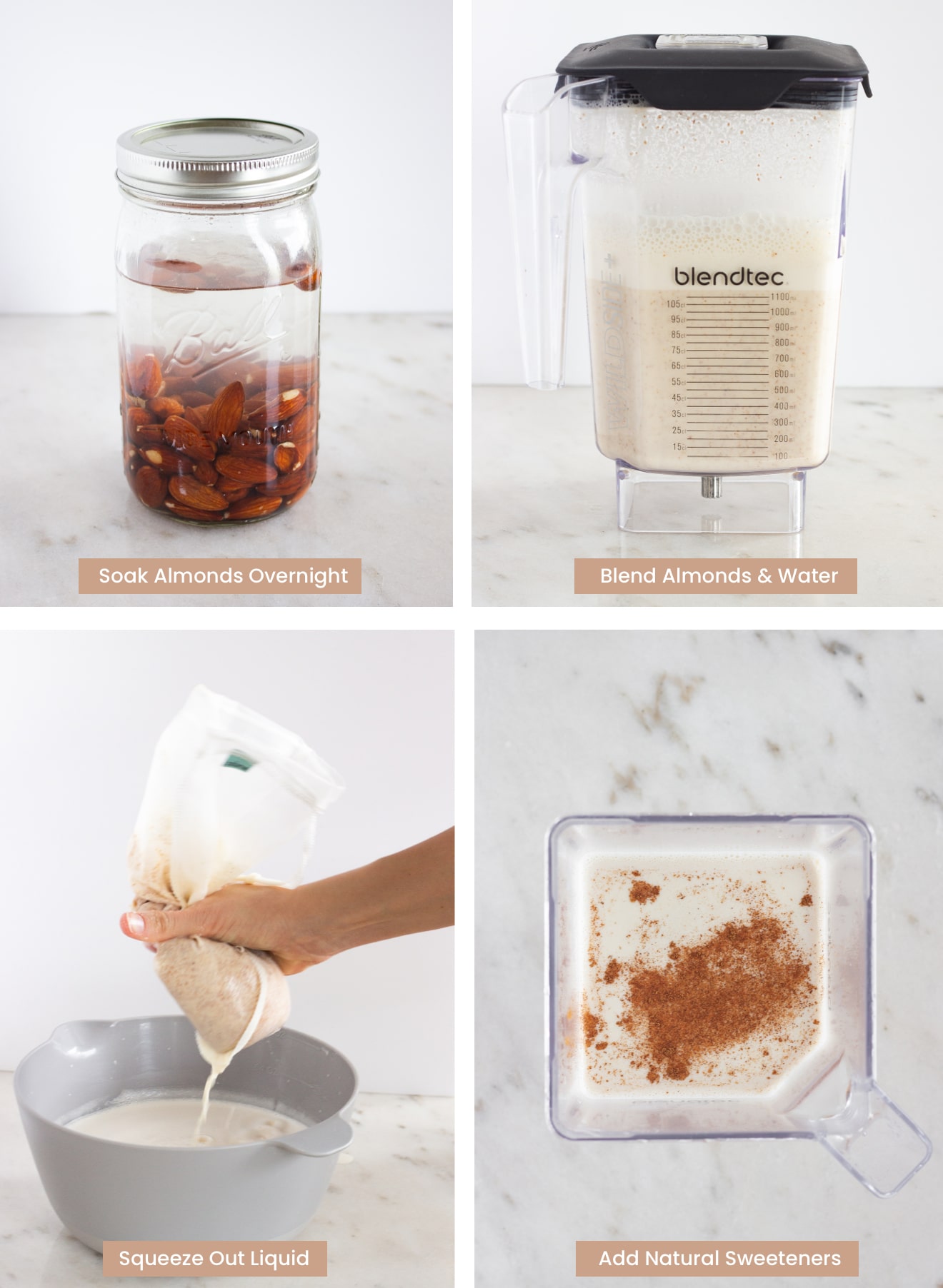 How to make Almond Milk Step by Step