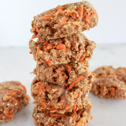 Healthy Carrot Cake Cookies Stacked