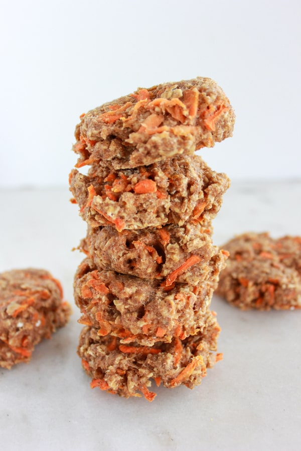 Healthy Carrot Cake Cookies Stacked