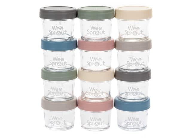 Wee Sprout Glass Baby Food Storage Containers